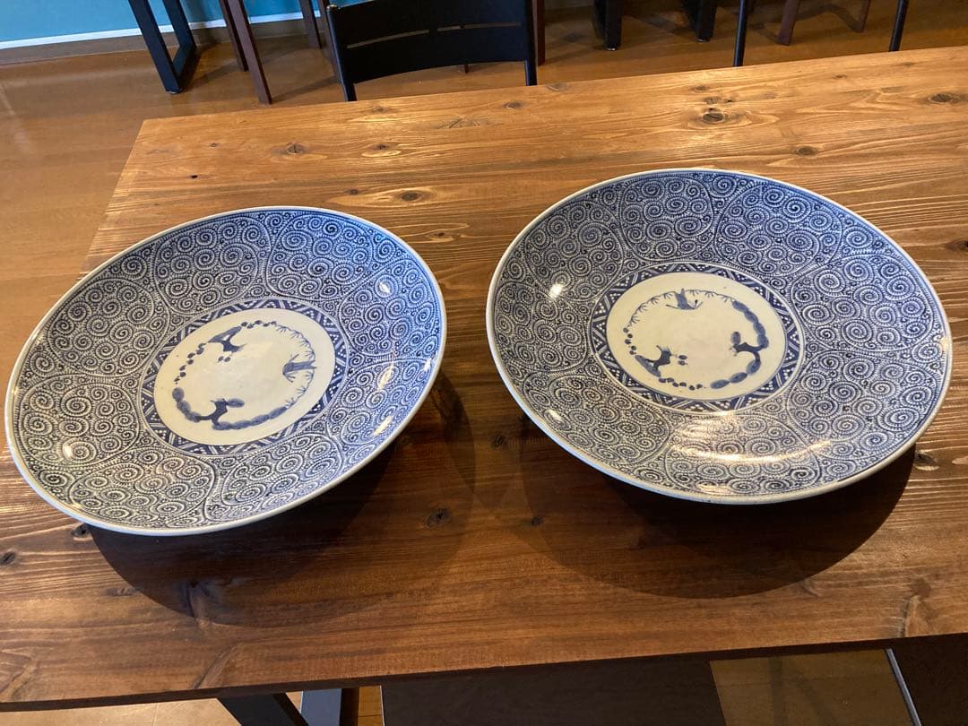古伊万里？　大皿　2枚