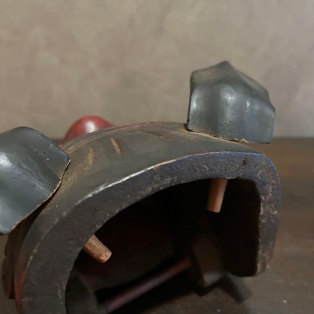 古い　獅子頭　獅子舞　骨董