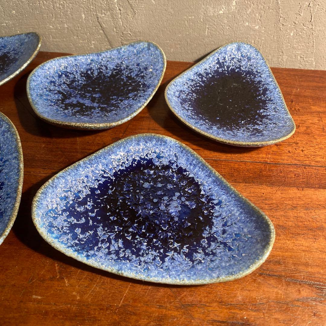 中尾哲彰 銀河釉 小鉢 おにぎり型 骨董品 在銘皿 稀少 有田焼