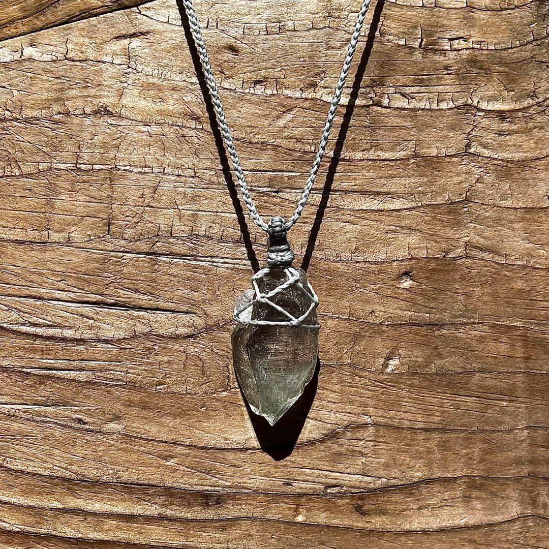 ヒマラヤ水晶 ルチルクォーツ ＊ マクラメペンダント ネックレス 28