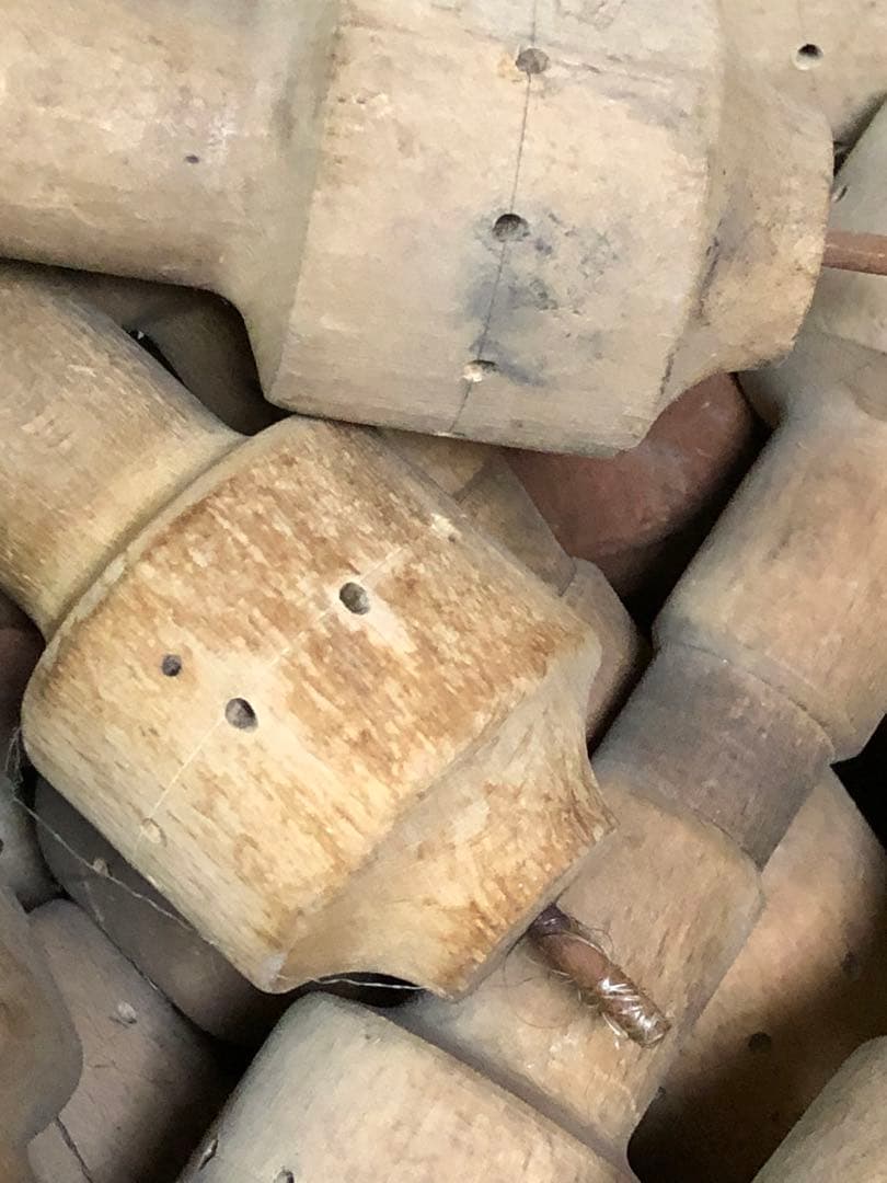 ヴィンテージ　糸巻き　木製　ハンドメイド素材　アンティーク雑貨