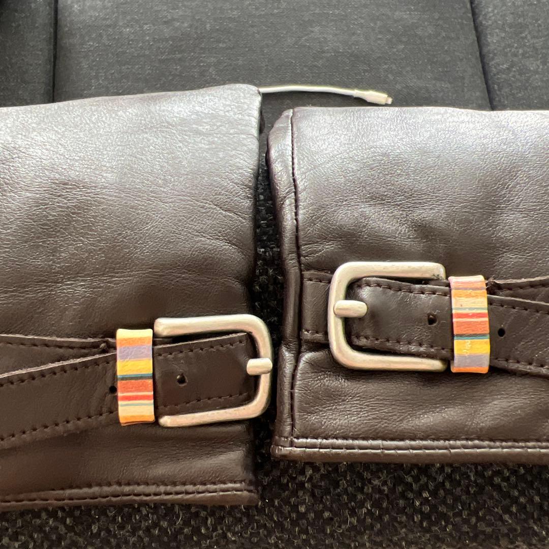 Paul Smith 羊革手袋 ダークブラウン レザー
