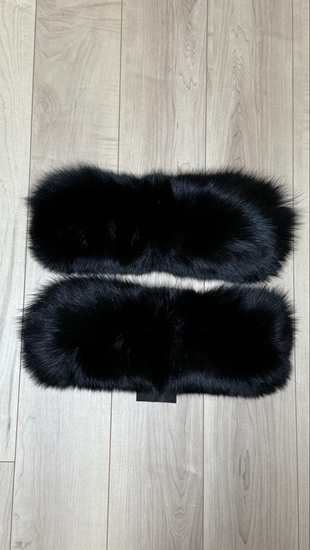 TAION 半袖ファーパーツ　プレミアムフォックスファーブラック