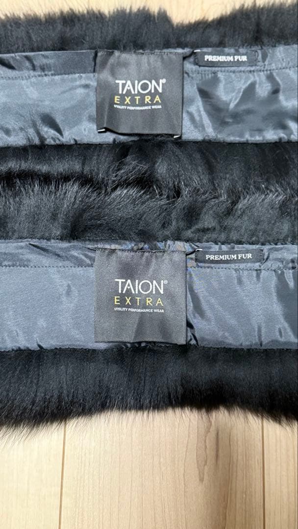 TAION 半袖ファーパーツ　プレミアムフォックスファーブラック