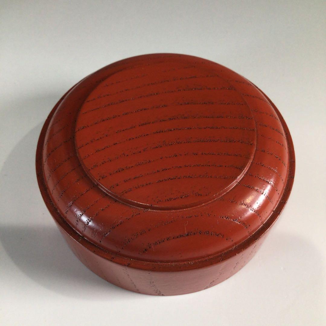 Ｐ５９９　薄茶器　『木製』『石村英一作』『朱塗』『棗』　共箱　茶道具