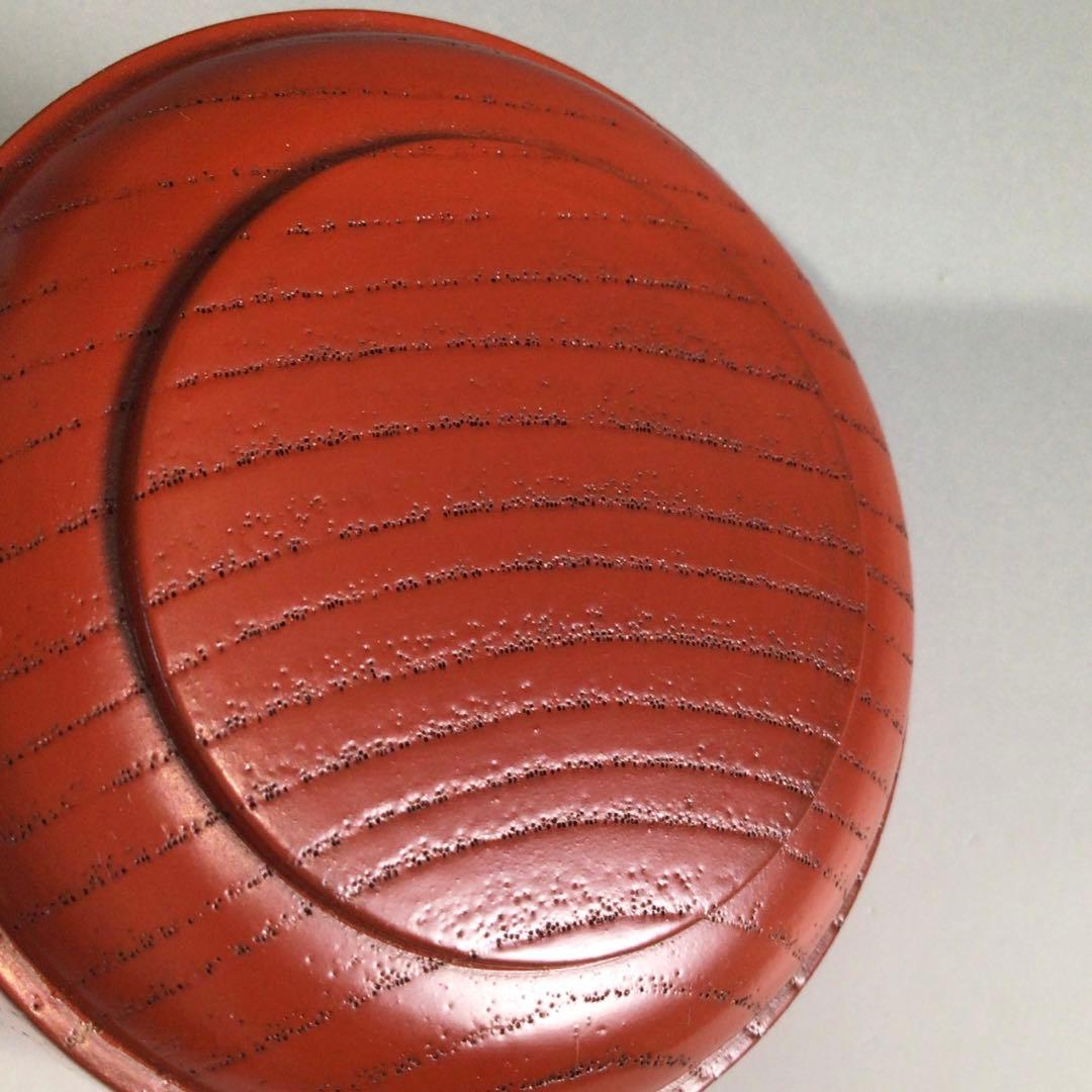 Ｐ５９９　薄茶器　『木製』『石村英一作』『朱塗』『棗』　共箱　茶道具