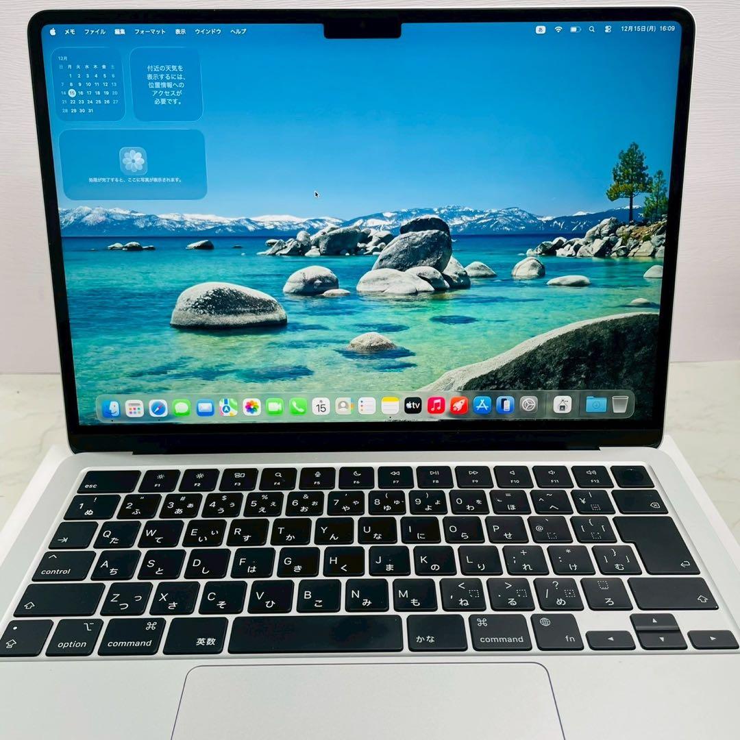 美品 macbook air 2022 M2 8GB 256GB 充放電15回