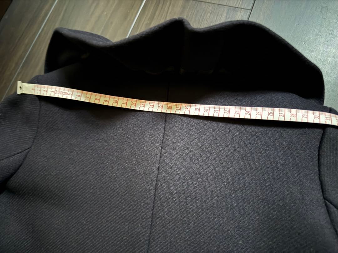 Bonpoint（ボンポワン）ネイビーフリル付き襟コート8A/130