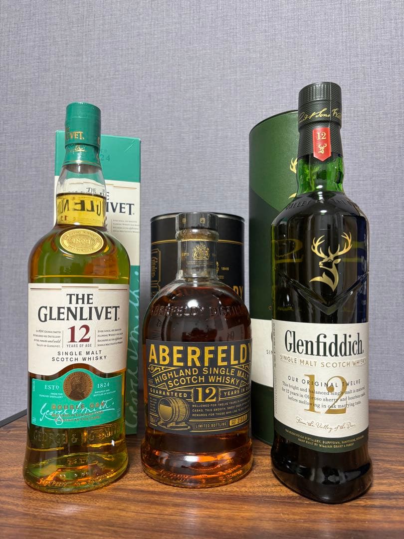 タリスカー,アバフェルディ,グレンリベット, グレンフィディック