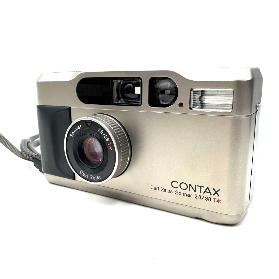 動作良好 CONTAX コンタックス T2 チタンシルバー フィルムカメラ