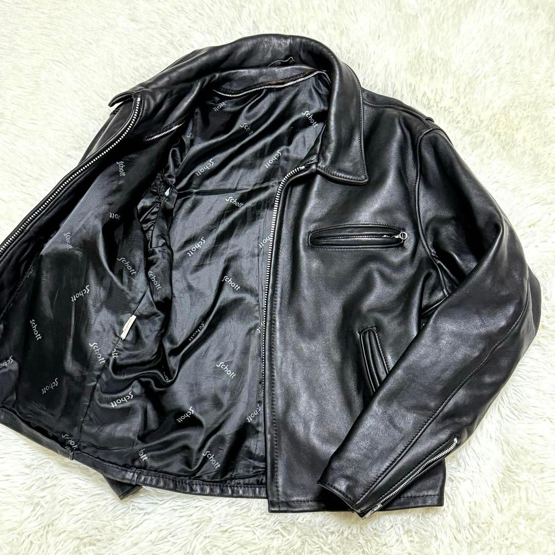 激レア 米国製42⭐️Schott ショット 642 シングルライダース レザー