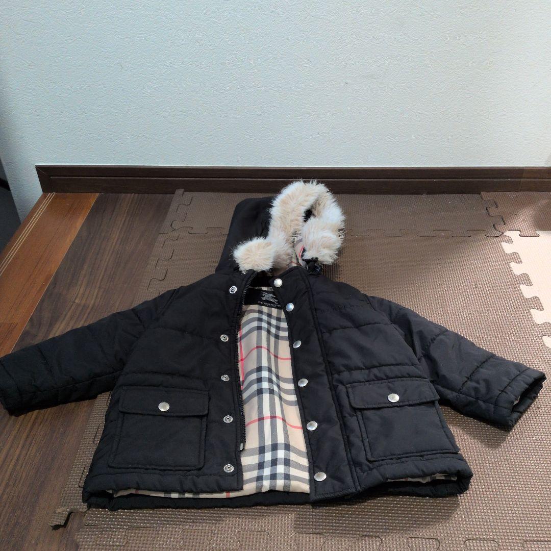 BURBERRY ブラックダウンコート フード付き　取り外し可能
