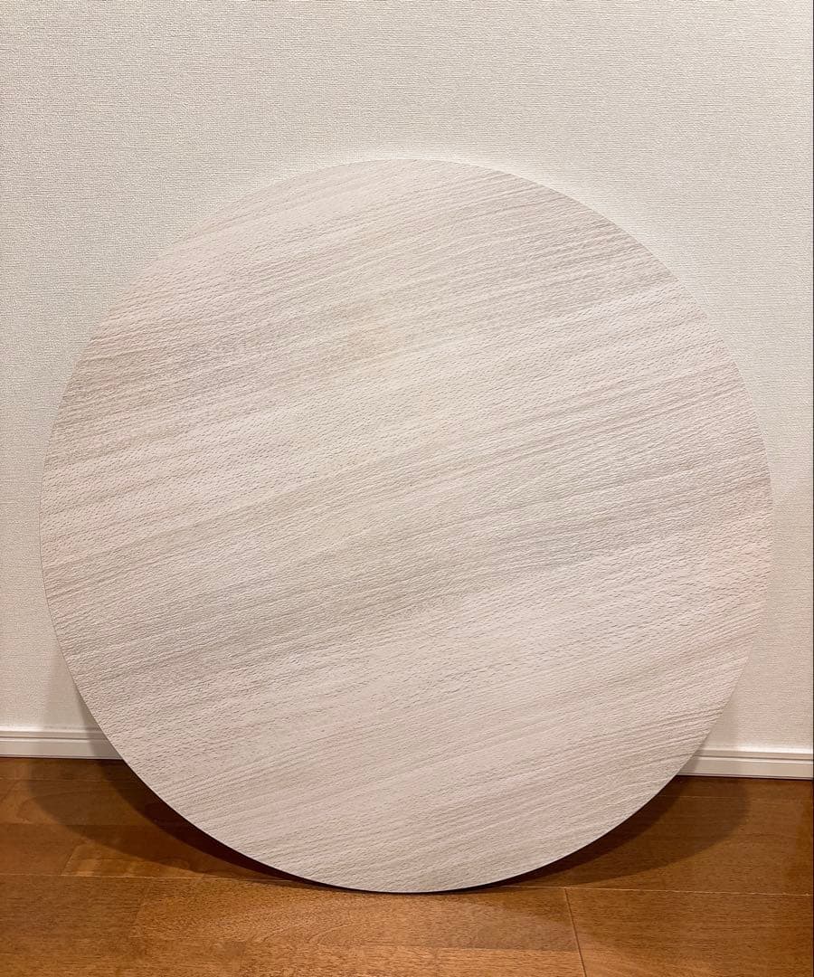 こたつテーブル 70cm 円形 ホワイト　木目