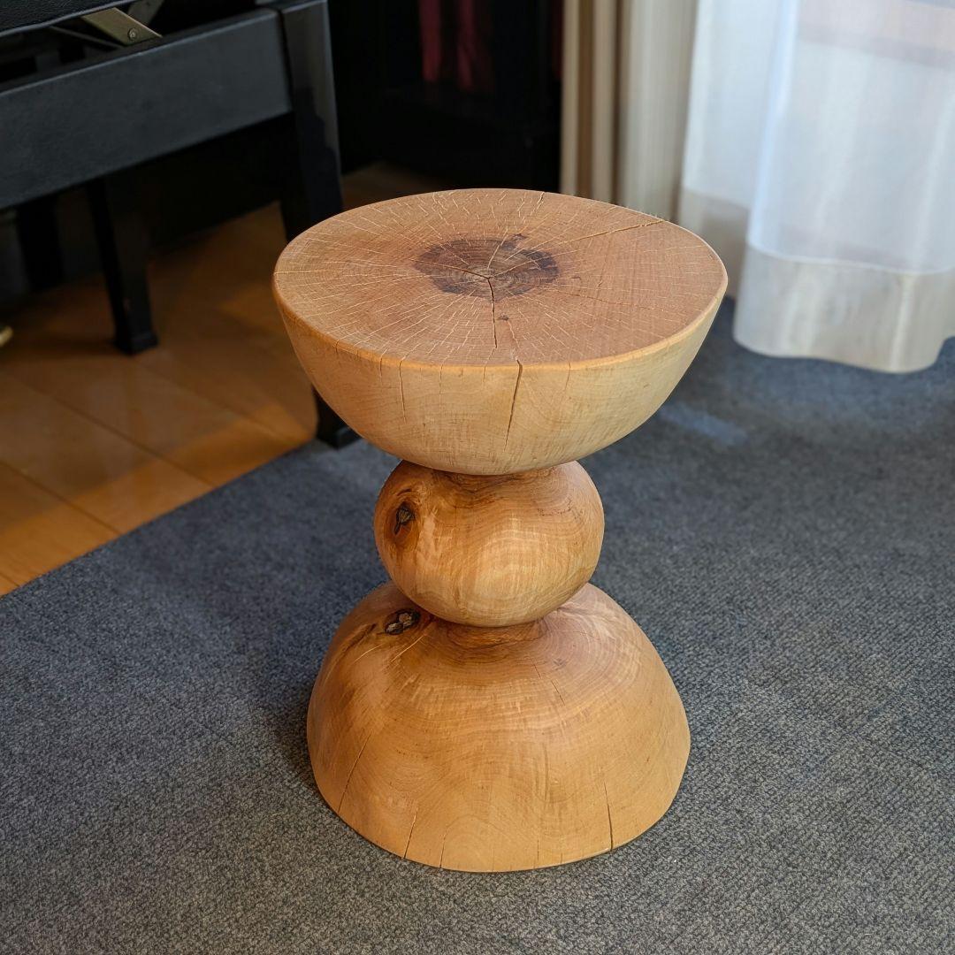水目桜　天然木　切り株　丸太　椅子　スツール　高さ約35㎝