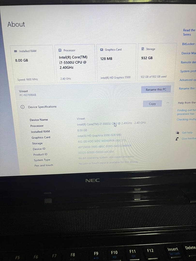 NEC LAVIE ノートPC