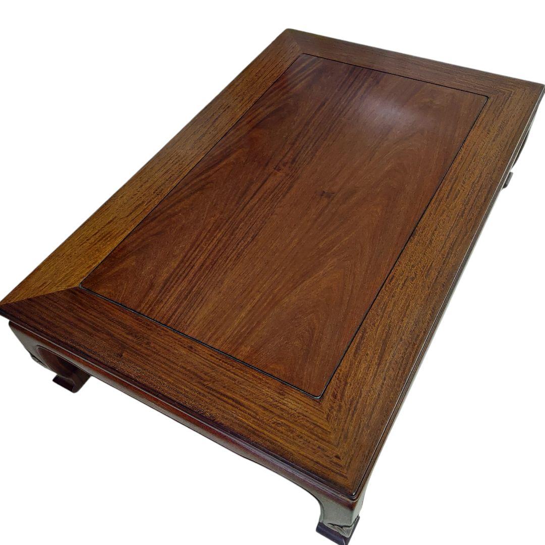 中森喜三郎作 座卓 花梨 天然木 座敷机 ローテーブル 作家物 伝統工芸 漆塗り