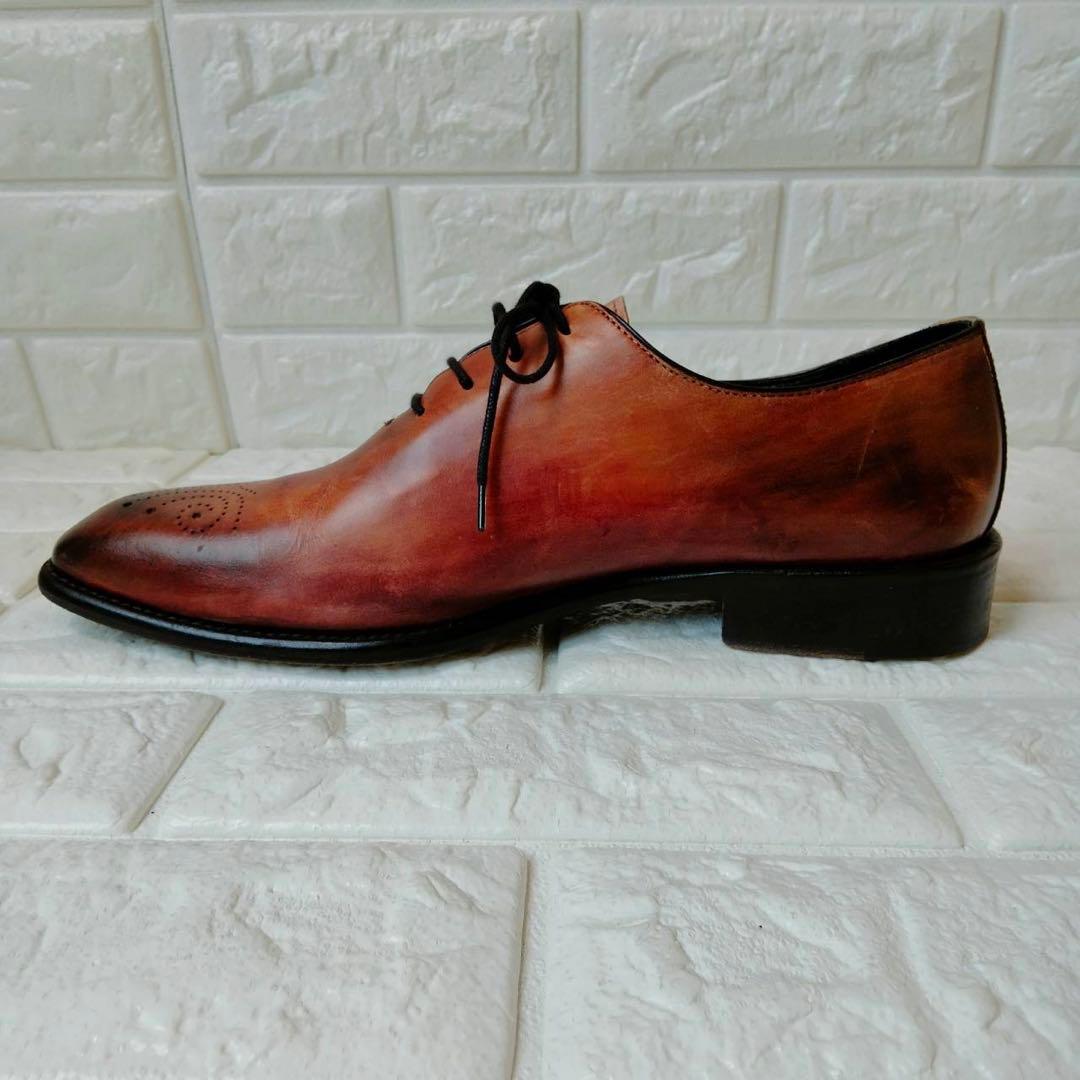 ロッソ フェオレンティーノ　レザードレスシューズ　27.5cm相当　イタリア製