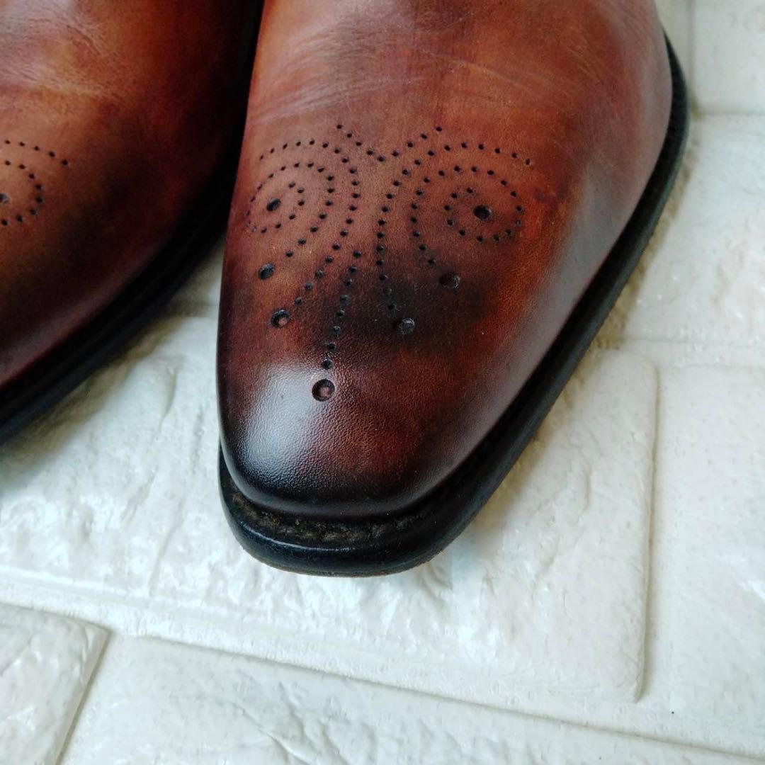 ロッソ フェオレンティーノ　レザードレスシューズ　27.5cm相当　イタリア製