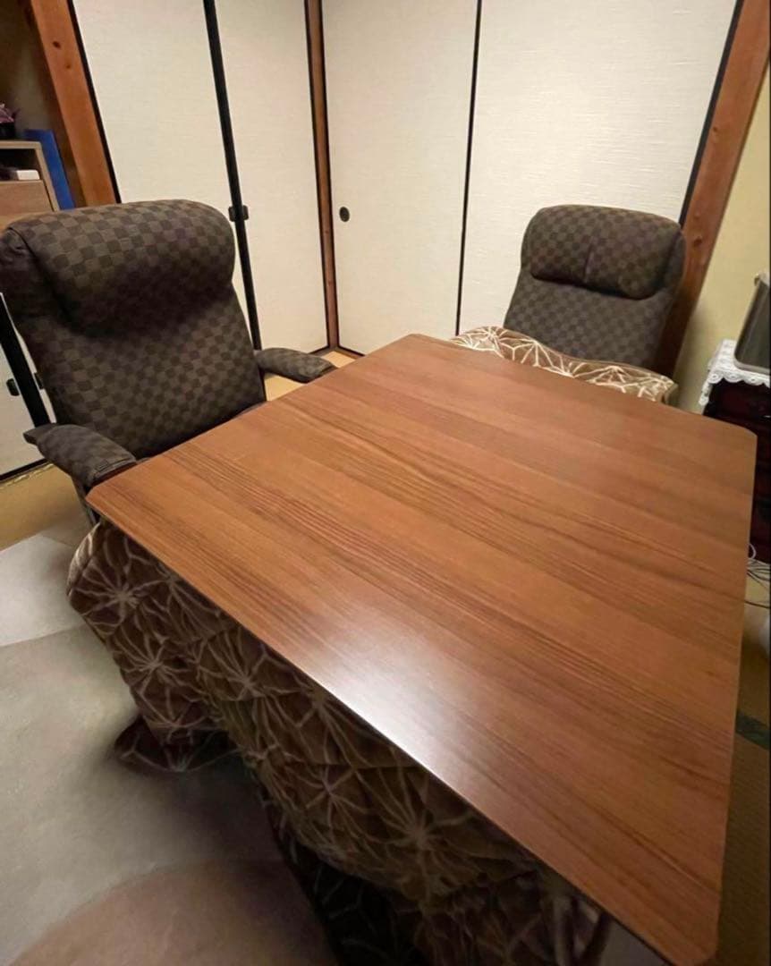 【 ムー】[正方形85✕85] ダイニングこたつ600Wファンヒーター