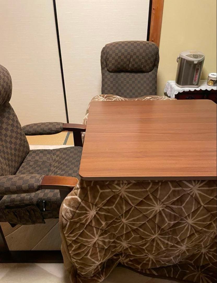 【 ムー】[正方形85✕85] ダイニングこたつ600Wファンヒーター