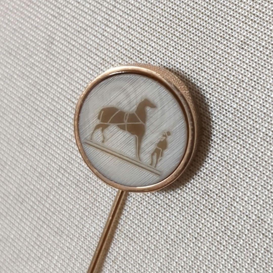 HERMES　エルメス　コロゾ　ピンブローチ　馬　ゴールドカラー