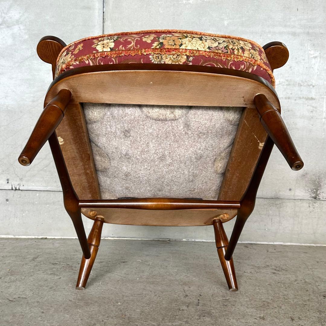 ✿飛騨産業✿ キツツキマーク 花柄 ソファー乗鞍シリーズ アームチェアー