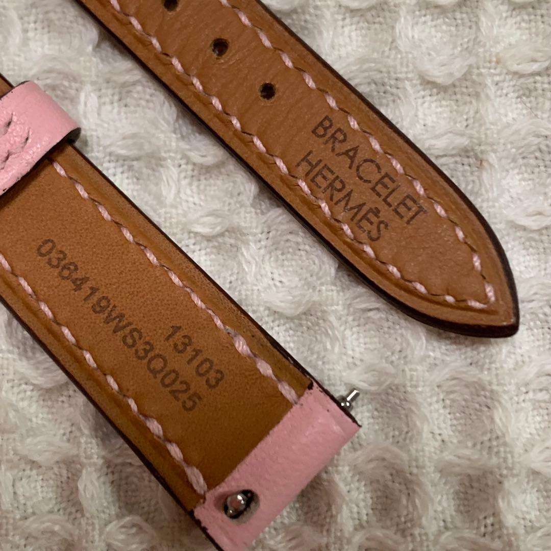 限界価格　HERMES 時計ベルト　ヴォースウィフト　ローズサクラ　13mm