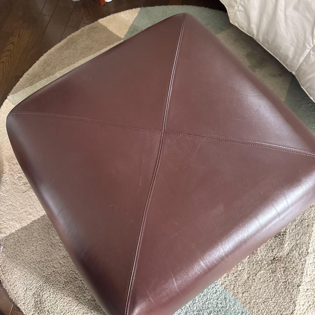 arflex アルフレックス　PU オットマン　本革　ブラウン