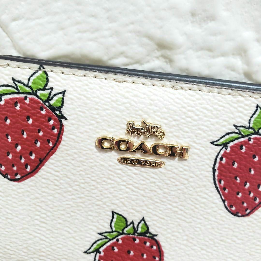 コーチ COACH ストロベリー ミニ折り財布 財布 いちご 極美品