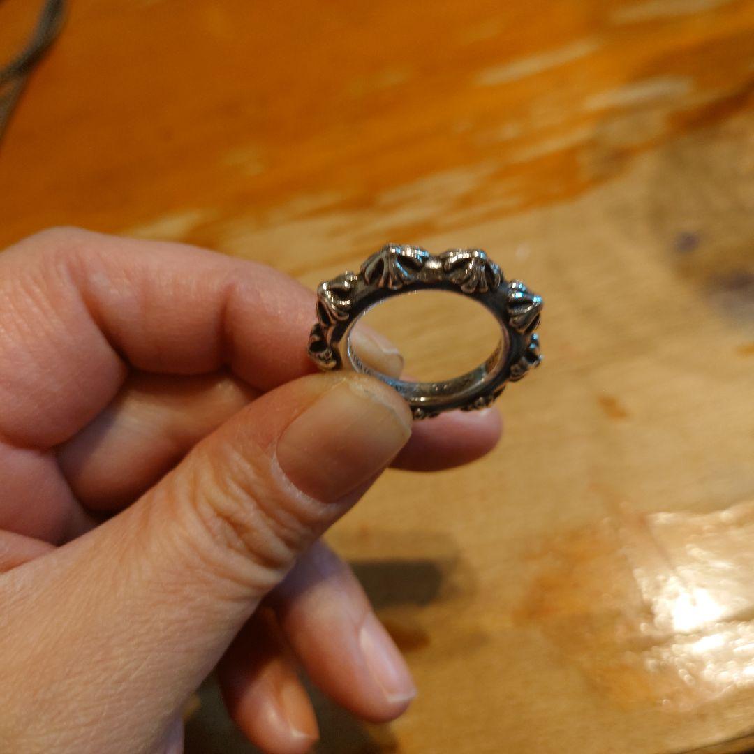 クロムハーツ silver925 クロスバンドリング 10号