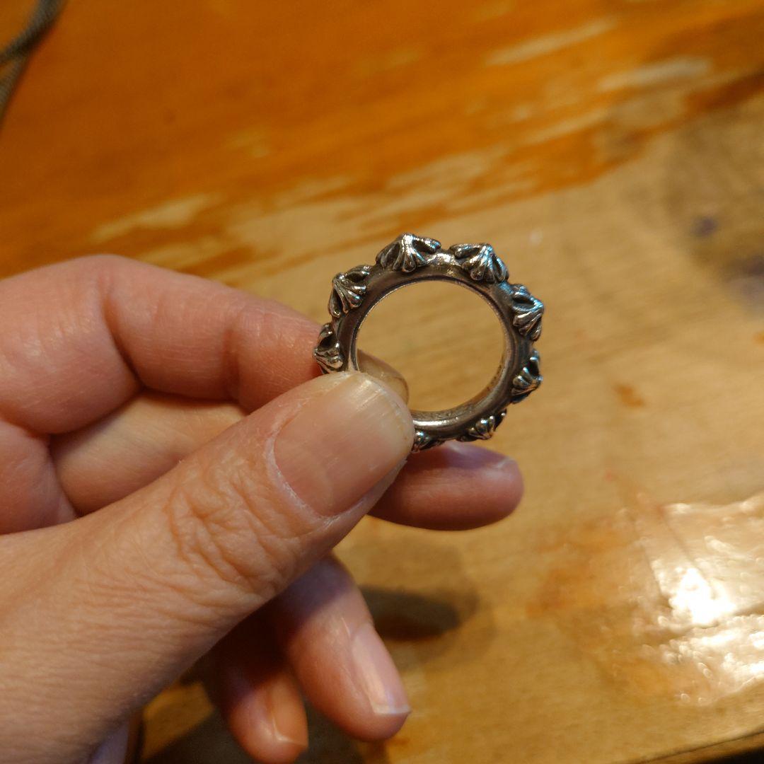 クロムハーツ silver925 クロスバンドリング 10号