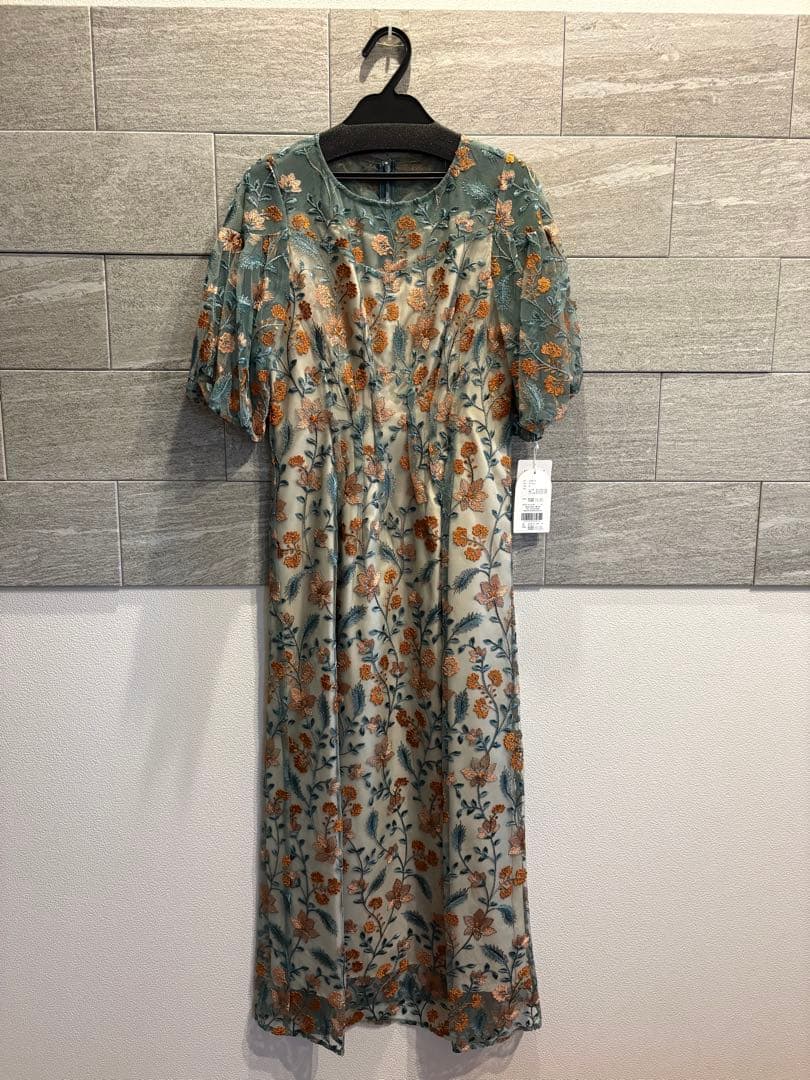 【新品タグ付き】Dorry Doll ブルーミーフラワードレス　オレンジ　M