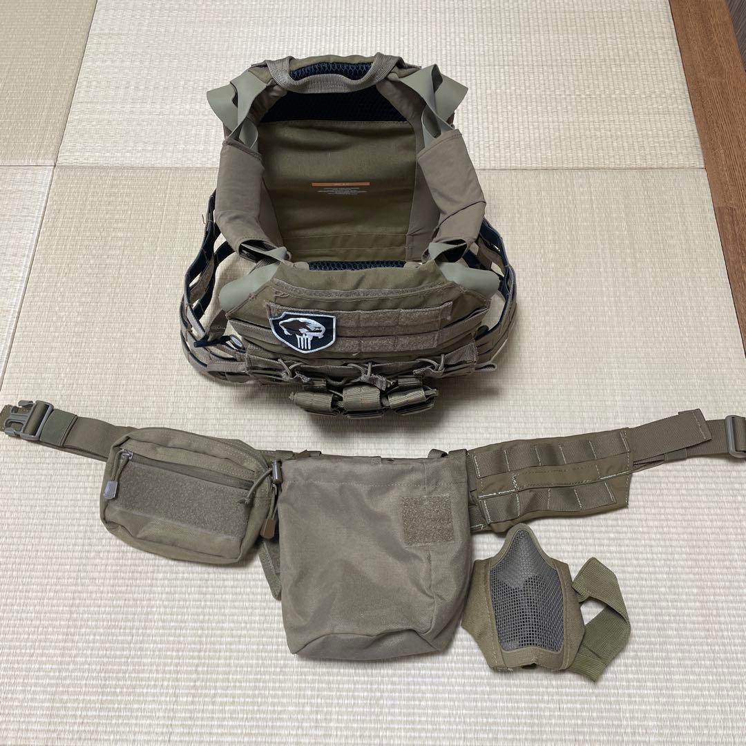 プレートキャリア、タクティカルベルトセット　JPC 2.0タイプ