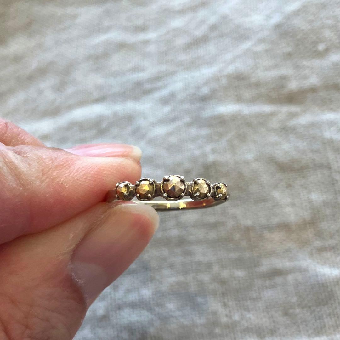 noguchiゴールドビーズデザインリング