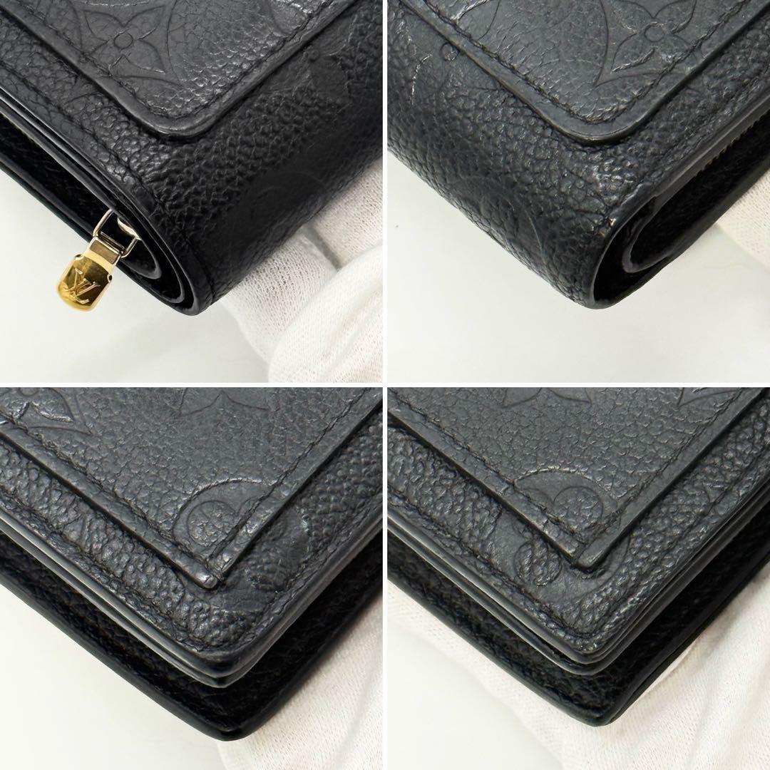 ✨極美品 現行モデル✨ルイヴィトン アンプラント クレア 折り財布 ブラック箱袋