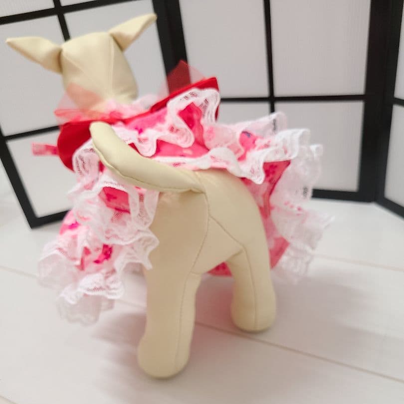 専用！【犬用　現品限り　ヘアアクセサリー付きキャミソールワンピース】no 119