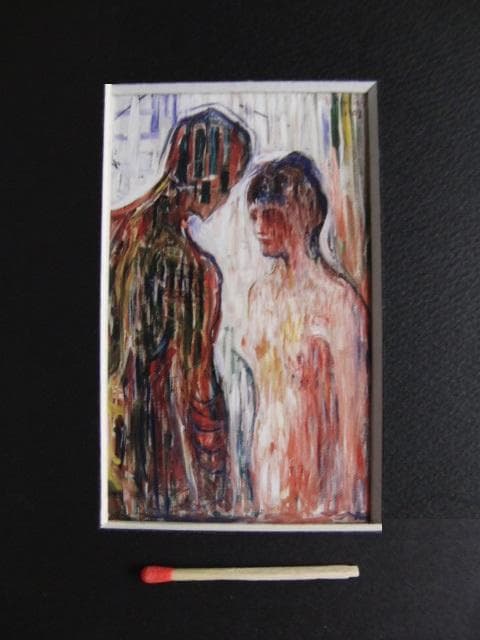 ムンク、『アモールとプシュケ』、希少な画集より、新品高級額