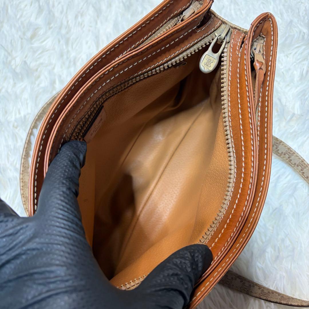 は*な様 美品✨ OLD CELINE セリーヌ マカダム ハンドバッグ レザー