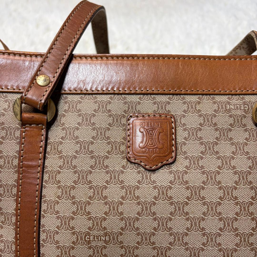 は*な様 美品✨ OLD CELINE セリーヌ マカダム ハンドバッグ レザー