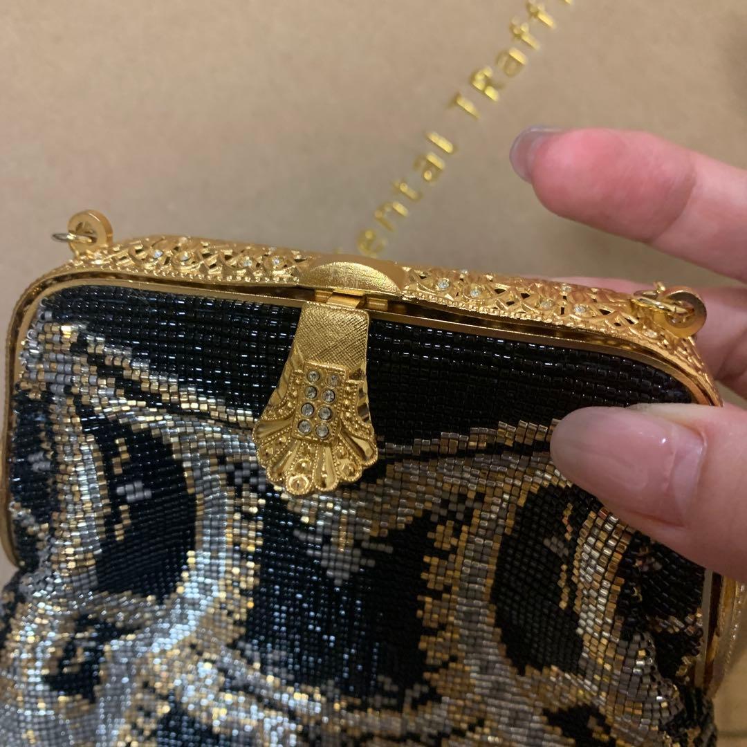 デリカビーズ　フリンジ　バッグ　ハンドメイド　シルバー