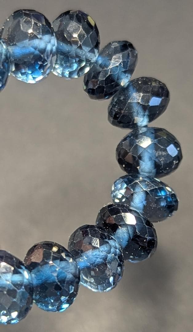 【Yu select】【極上】ロンドンブルートパーズ カットブレスレット