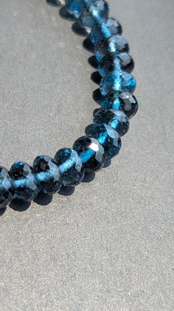 【Yu select】【極上】ロンドンブルートパーズ カットブレスレット