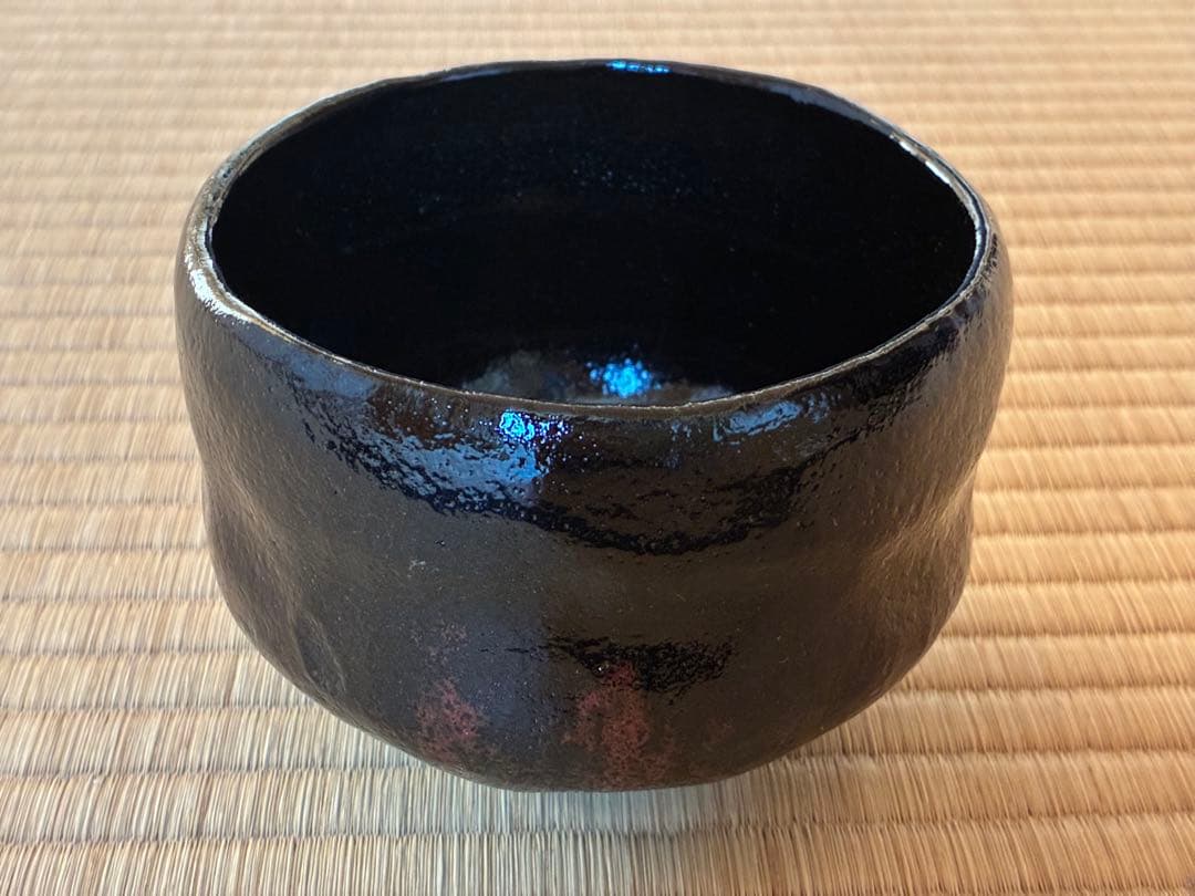 茶道具『のんこう 黒楽「稲妻」の写し』 昭楽造