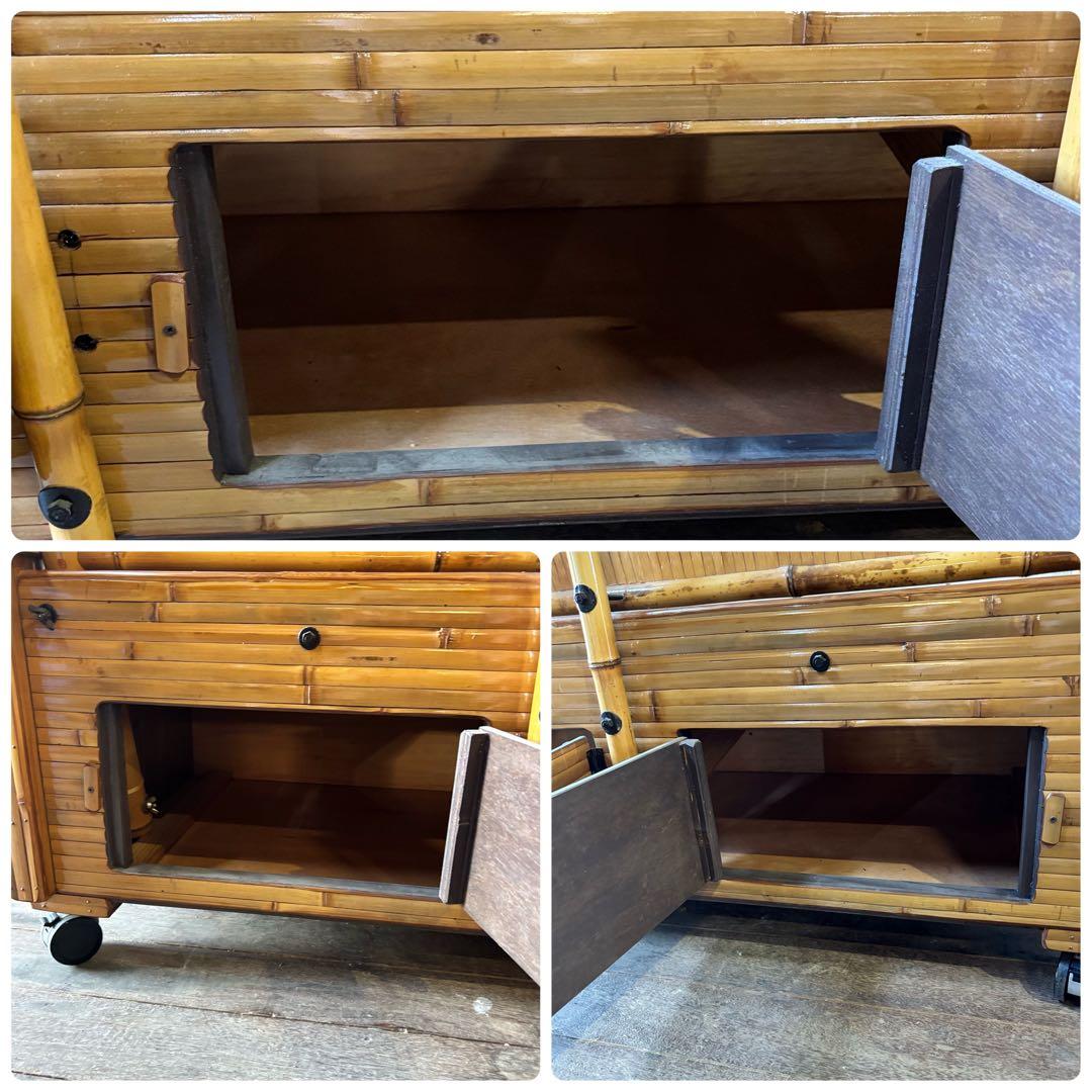 梅里竹芸 ソファ 竹製 健康椅子 長椅子 竹家具 キャスター付き 和風