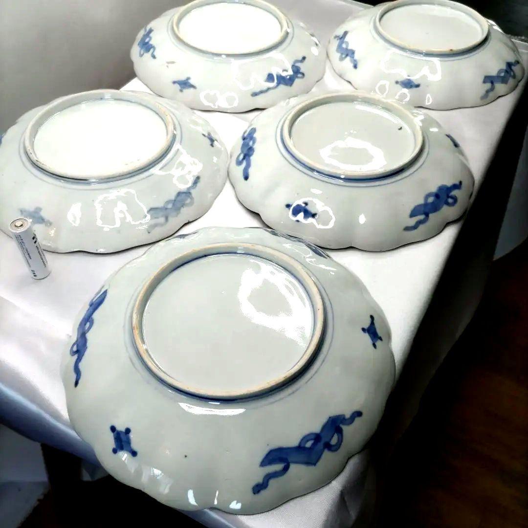 有田焼　伊万里焼　古伊万里　金彩　色絵　7寸皿　平皿　中　大皿　盛り皿5客セット