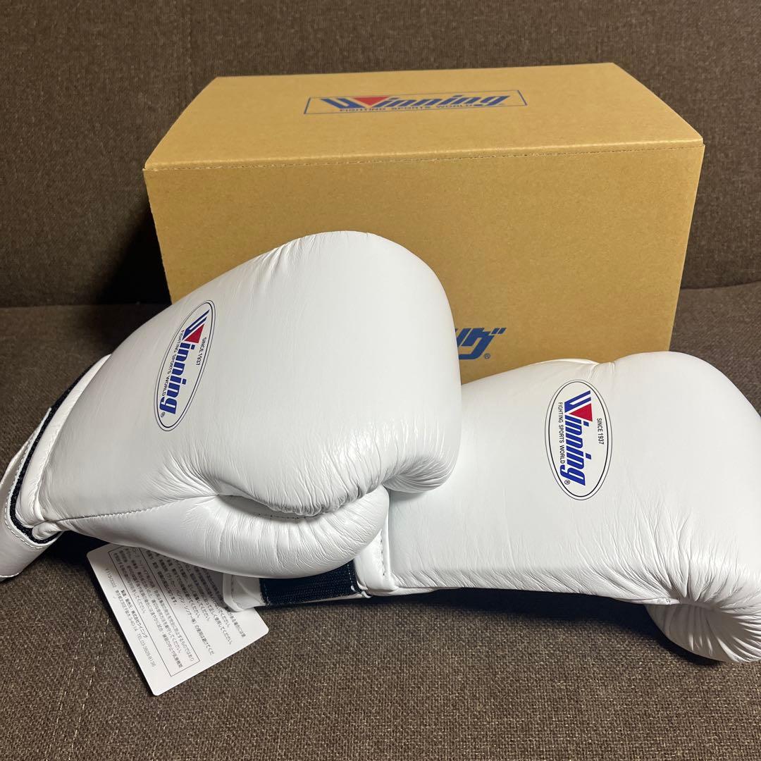 値引き交渉しますWinning ボクシンググローブ 14 oz ホワイト 箱付き