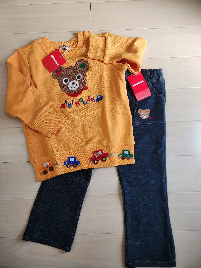 新品　ミキハウス トレーナーとパンツセット 100cm