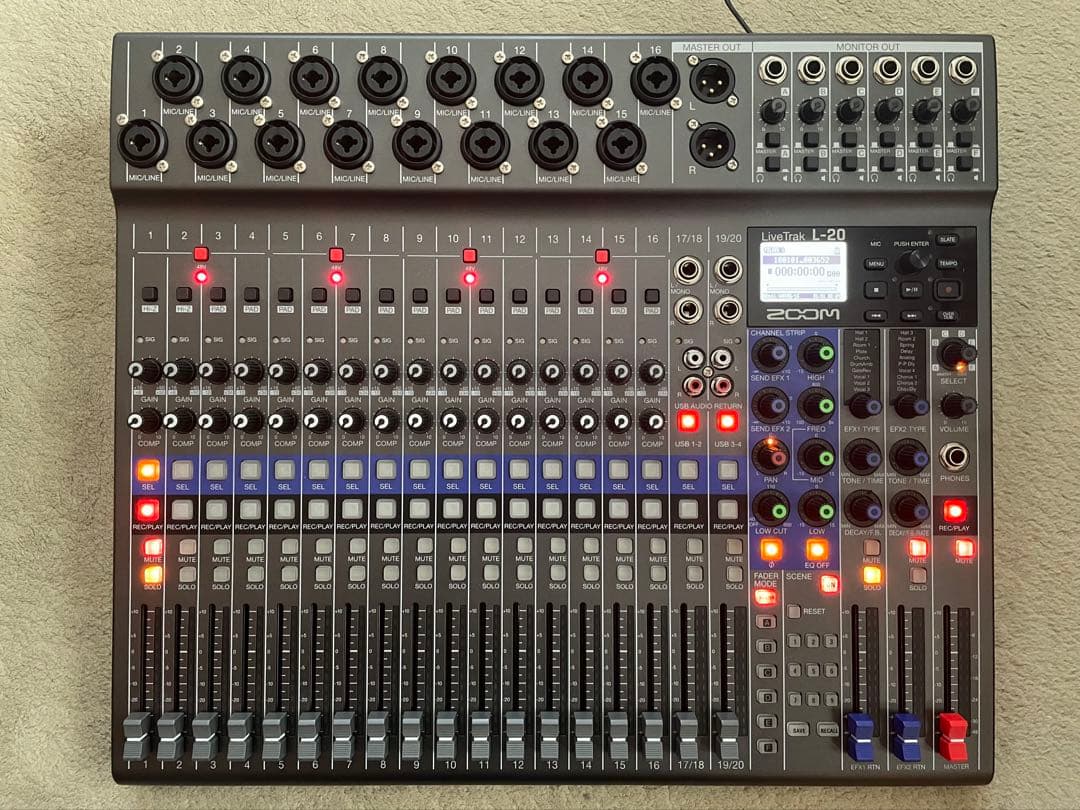 【動作確認済】ZOOM LiveTrak L-20 ＋ BTA1 ＋ FS01