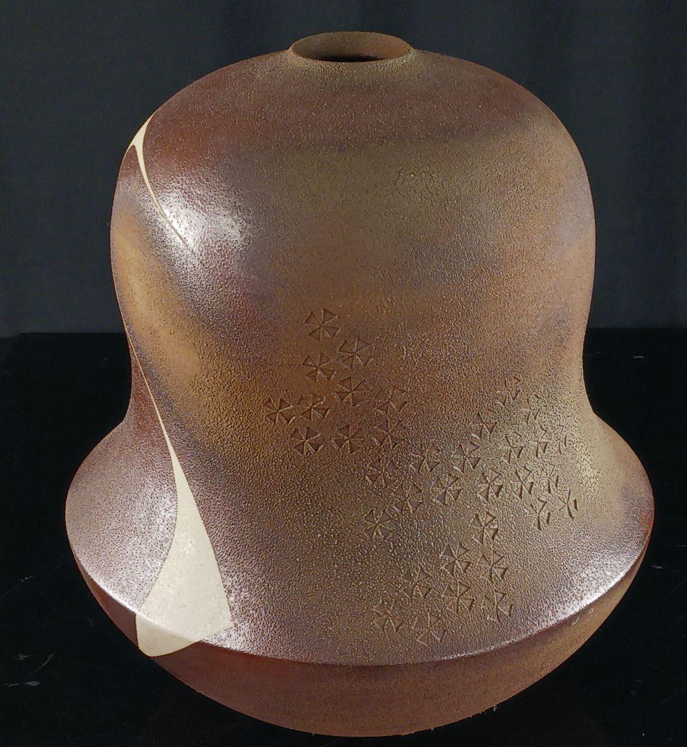 Y2295-5 備前焼 大壷 花瓶 花生 陶印有 高さ41㎝