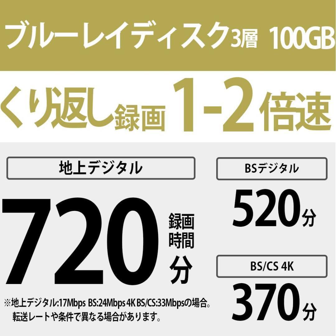 ソニー ブルーレイディスク BD-RE XL 100GB 10枚 (120時間)